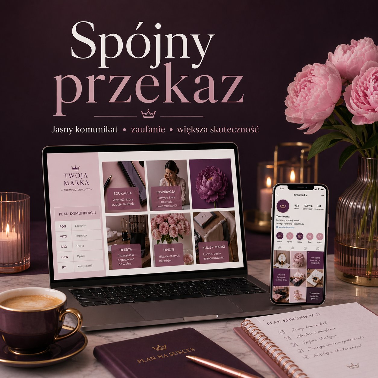 Spójny przekaz marki — jasny komunikat, zaufanie i większa skuteczność